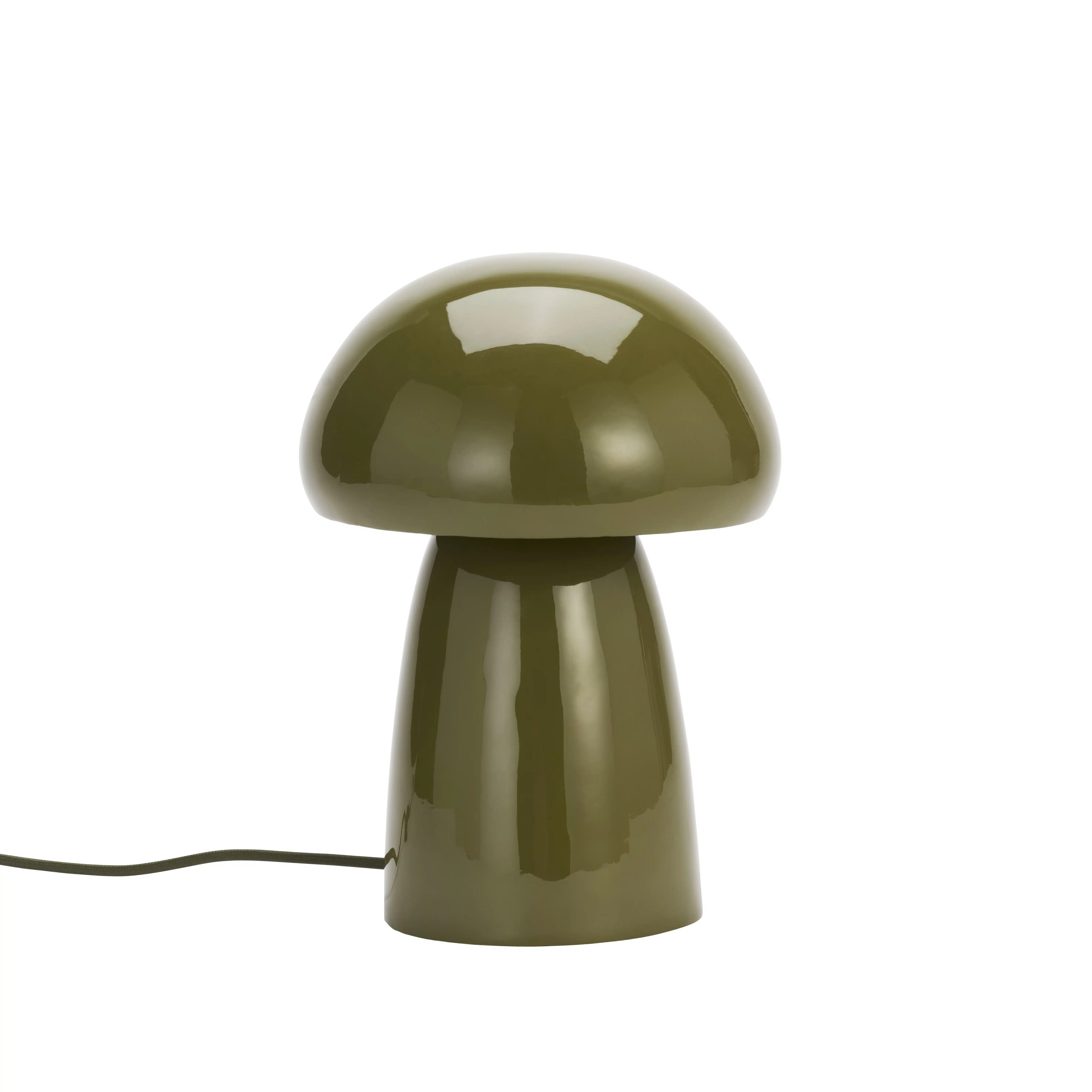 Madam Stoltz - Enamel table lamp - Olive Green