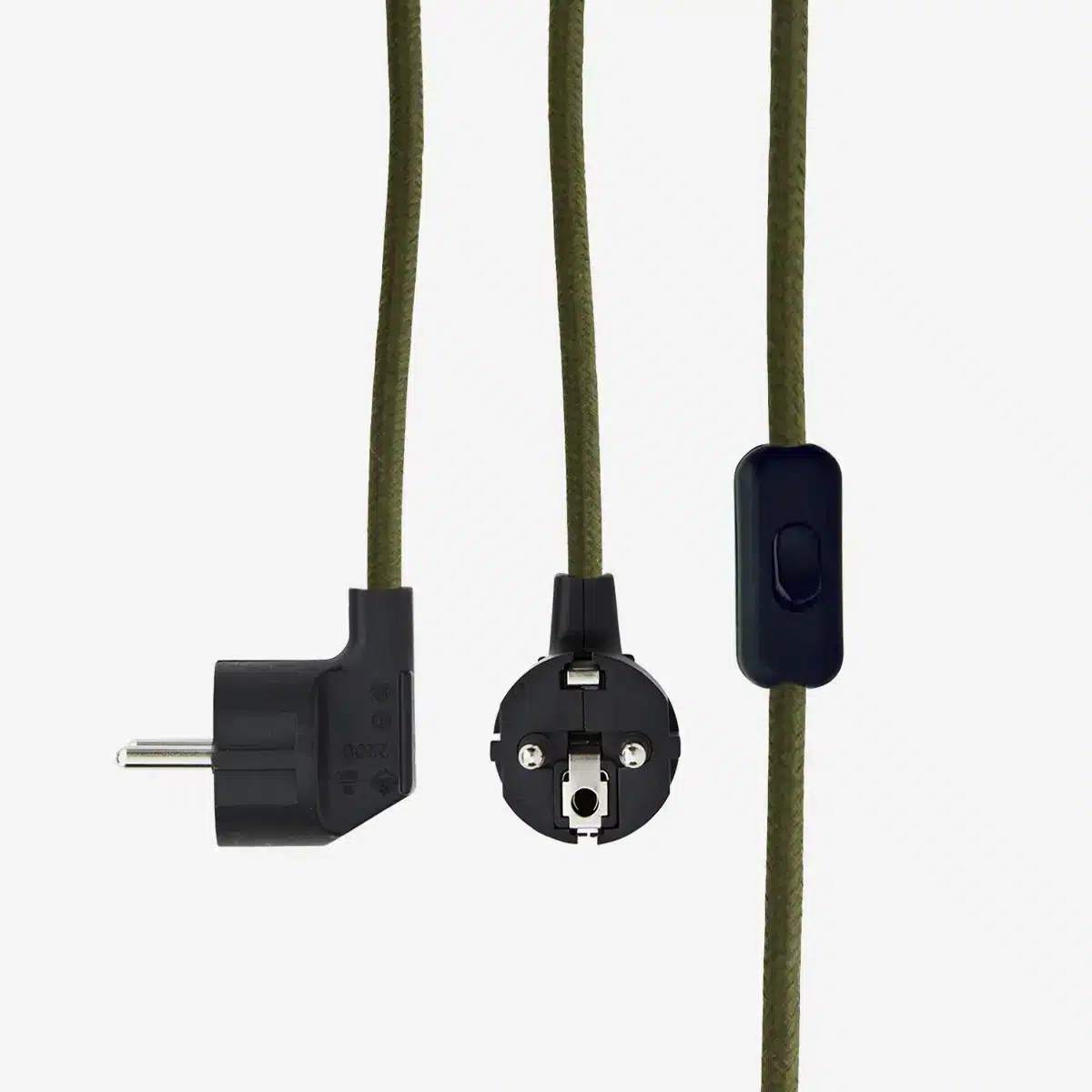 Madam Stoltz - Enamel table lamp - Olive Green