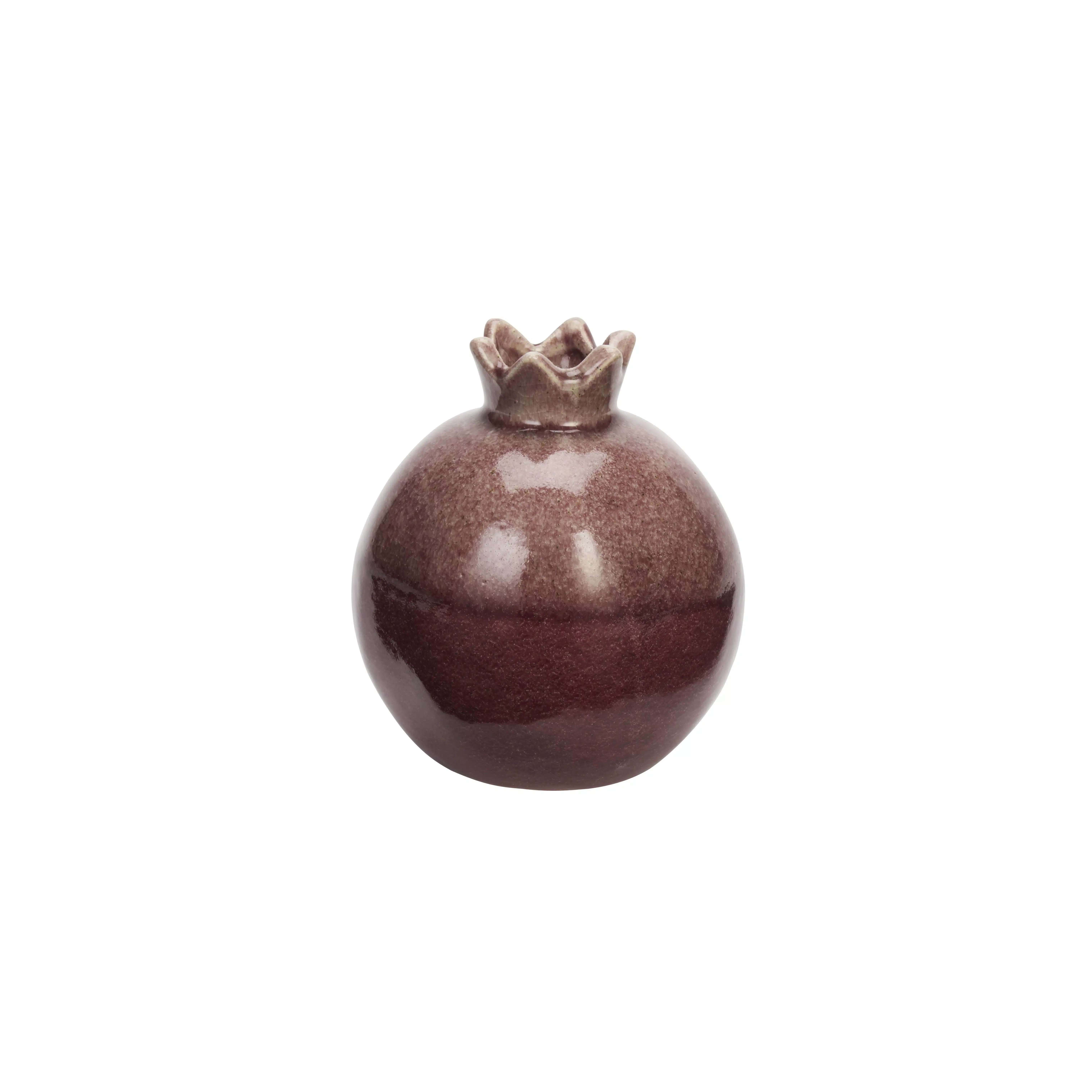Madam Stoltz - Stoneware vase - Maroon