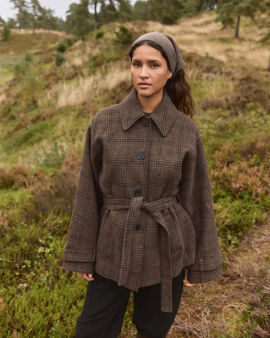 MSCH - Amaranda Jacket CHK - Hot Fudge Rubbe