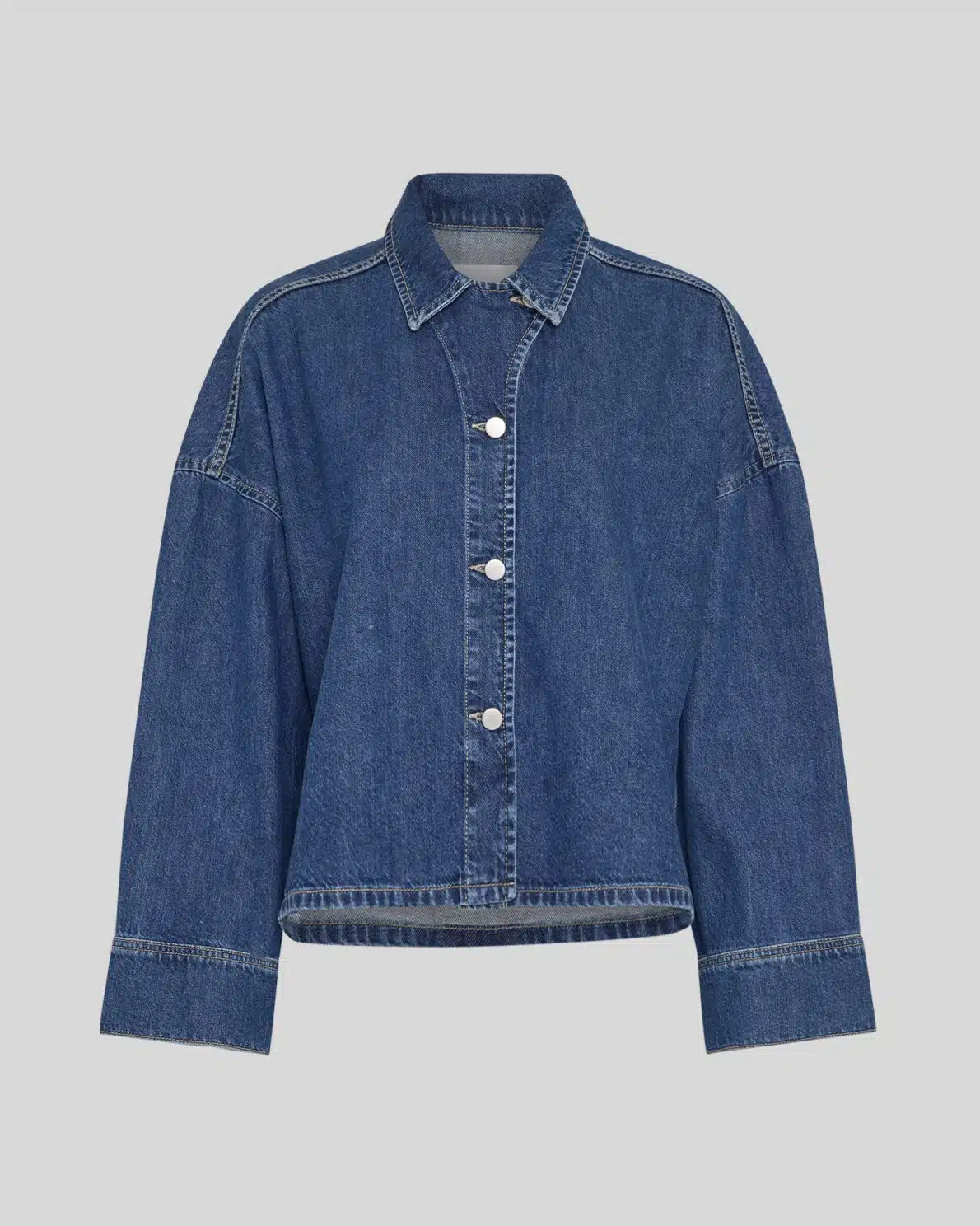MSCH - Loa Lis Denim Shirt - Mid Blue Wash